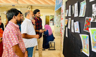 বরিশাল বিশ্ববিদ্যালয়ে অনুষ্ঠিত হলো এস এম সুলতান চিত্র প্রদর্শনী