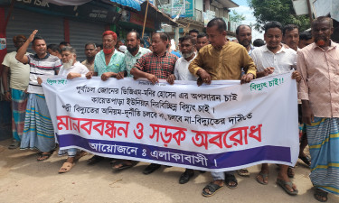 নিরবচ্ছিন্ন বিদ্যুৎ সরবরাহের দাবিতে মানববন্ধন ও বিক্ষোভ
