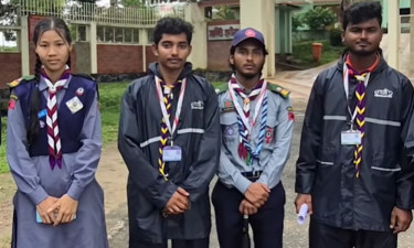 হেঁটে ১৫০ কিলোমিটার পাহাড়-সমতল পথ পাড়ি দিলেন ঢাকা কলেজের ৪ রোভার