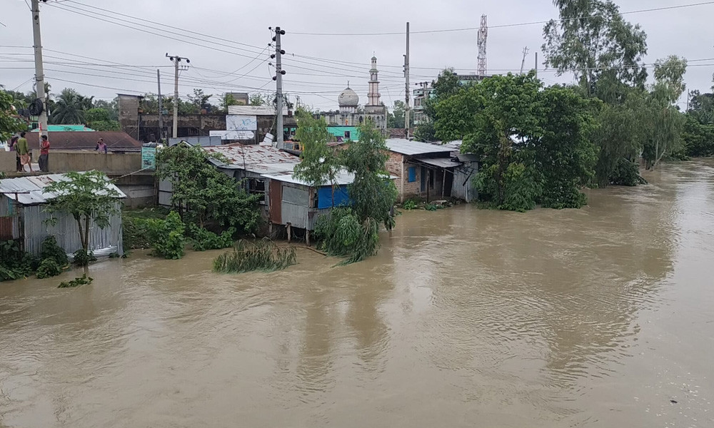 ৬ নদীর পানি বৃদ্ধি, হবিগঞ্জে জলাবদ্ধতা