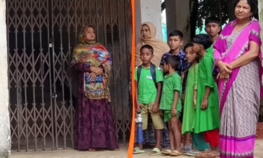 স্কুলে তালা ঝুলিয়ে দিলেন ঠিকাদার, ক্লাস করতে পারল না শিক্ষার্থীরা