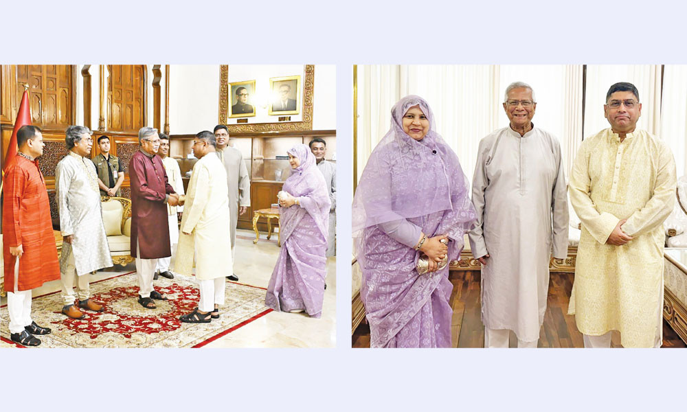রাষ্ট্রপতি-প্রধান উপদেষ্টার সঙ্গে সেনাপ্রধানের ঈদ শুভেচ্ছা বিনিময়