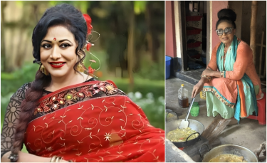 গ্রামের বাড়িতেই রোজিনার ঈদ, চুলায় রাঁধলেন ছোট মাছ
