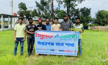 ঈশ্বরগঞ্জে বসুন্ধরা শুভসংঘের বৃক্ষরোপণ কর্মসূচি
