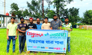 ঈশ্বরগঞ্জ বসুন্ধরা শুভসংঘের উদ্যোগে বৃক্ষরোপণ কর্মসূচি