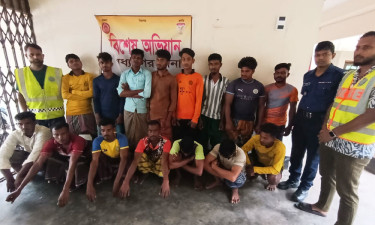 সুনামগঞ্জে অবৈধভাবে বালু উত্তোলনের দায়ে আটক ১৬