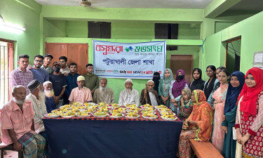 বৃদ্ধাশ্রমে বসুন্ধরা শুভসংঘের উদ্যোগে ফলে-গল্পে নবীন-প্রবীণ আড্ডা