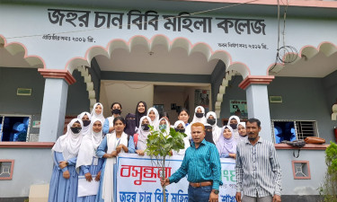 বসুন্ধরা শুভসংঘের উদ্যোগে জহুর চান বিবি মহিলা কলেজে বৃক্ষরোপণ