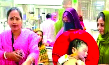 মা-নানার সঙ্গী হলো ২৪ ঘণ্টা বয়সী শিশুটিও!