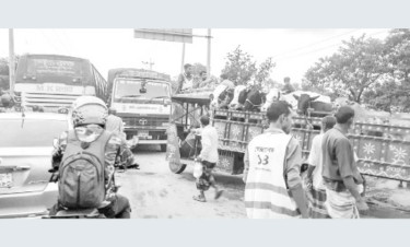 মহাসড়ক দখল করে পশুর হাট