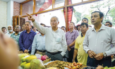 বেইলি রোডে পাহাড়ি ফলের বাহারি আয়োজন