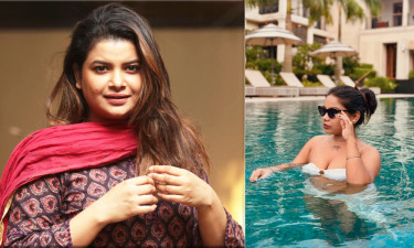 সুইমিংপুলে নারীর ছবি দিয়ে যা বললেন শবনম ফারিয়া