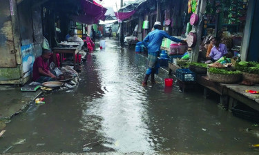 টানা বর্ষণে বেতাগীতে জনজীবন বিপর্যস্ত, দুর্ভোগে নিম্নাঞ্চলের মানুষ