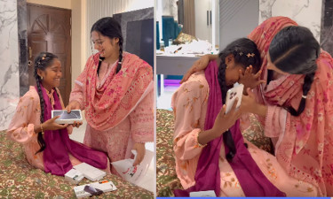 কক্সবাজারের কাজলকে আইফোন উপহার দিলেন কনটেন্ট ক্রিয়েটর দম্পতি