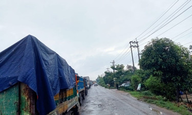 ঢাকা-সিলেট মহাসড়কের ব্রাহ্মণবাড়িয়ায় দিনভর যানজট