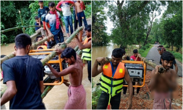 বন্যায় টেলিযোগাযোগ সচল রাখতে দেওয়া হলো জেনারেটর