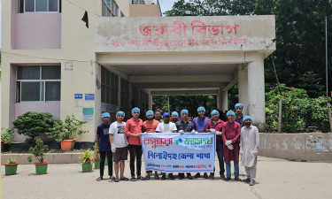 ঝিনাইদহ সদর হাসপাতালে শুভসংঘের পরিচ্ছন্নতা অভিযান