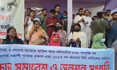৪৪তম বিসিএসের ফলাফল পুনর্মূল্যায়নের দাবিতে বিক্ষোভ