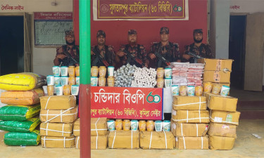 সীমান্তে পৌনে পাঁচ কোটি টাকার ভারতীয় পণ্য জব্দ