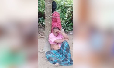 পরকীয়ার অভিযোগে নারী-পুরুষকে গাছের সঙ্গে বেঁধে নির্যাতন
