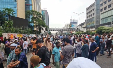 সড়ক অবরোধ করে বিক্ষোভ, জনদুর্ভোগে নগরবাসী