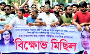 মব-সন্ত্রাসের বিরুদ্ধে টাঙ্গাইলে ছাত্রদলের বিক্ষোভ