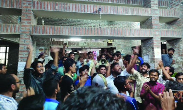 ১৪ জুলাই স্মরণে জাবিতে প্রতীকী প্রতিবাদী মিছিল