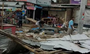 শায়েস্তাগঞ্জে শতাধিক অবৈধ স্থাপনা উচ্ছেদ