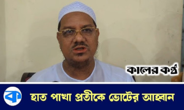 নির্বাচনে হাত পাখা প্রতীকে ভোট চাইলেন পীর সাহেব চরমোনাই