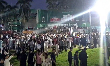 সোহরাওয়ার্দী উদ্যানে চলছে জামায়াতে ইসলামীর জাতীয় সমাবেশের প্রস্তুতি