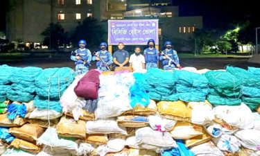 ভোলায় প্রায় ১৫ কোটি টাকার অবৈধ জাল-পলিথিন জব্দ