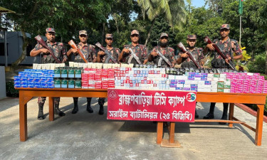 বিজয়নগরে প্রায় ২ কোটি টাকার ভারতীয় পণ্য জব্দ