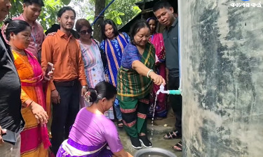 খাগড়াছড়ির দুর্গম পাহাড়ে সুপেয় পানি পেল ১৮৩ পরিবার
