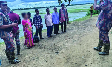 তাহিরপুর সীমান্তে নারীসহ ৬ বাংলাদেশি আটক
