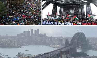 ‘গণহত্যা বন্ধ হোক’, গাজার পক্ষে সিডনি ব্রিজজুড়ে লাখো মানুষের মিছিল