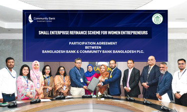 বাংলাদেশ ব্যাংকের সঙ্গে কমিউনিটি ব্যাংকের নারী উদ্যোক্তাদের রিফাইন্যান্সিং চুক্তি স্বাক্ষর