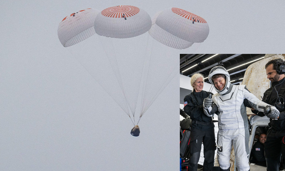 ৫ মাস পর মহাকাশ স্টেশন থেকে ফিরলেন নভোচারীরা