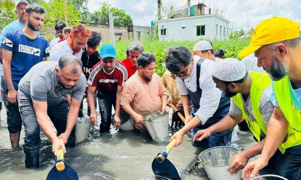 কুমিল্লায় জলাবদ্ধতা নিরসনে খাল খননে নেমেছে বিএনপি-বিবেক