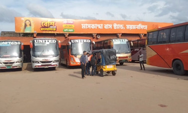 ময়মনসিংহে বাস টার্মিনালের টিকিট কাউন্টার ভাঙচুর, বাস বন্ধ