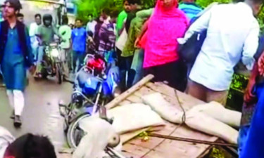 শিবালয়ে পিকআপের সঙ্গে সংঘর্ষে ভ্যানচালকের মৃত্যু