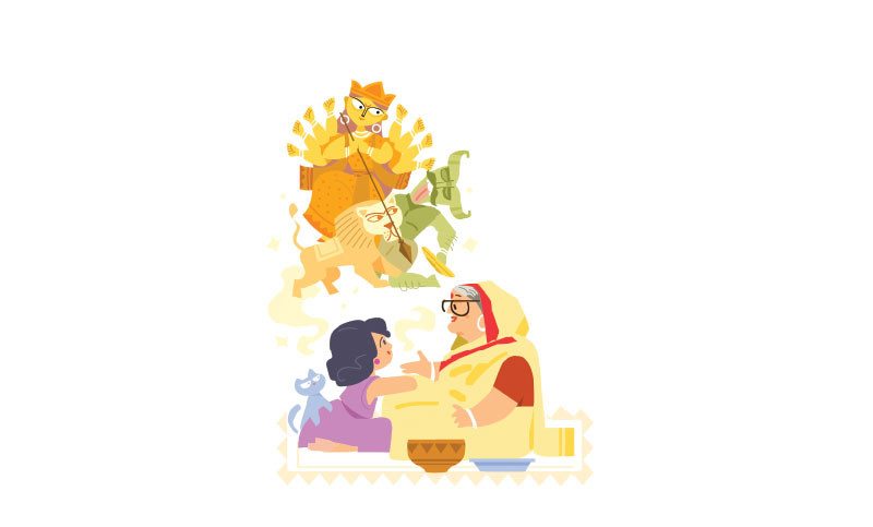 দুর্গার মতো রাজকুমারী