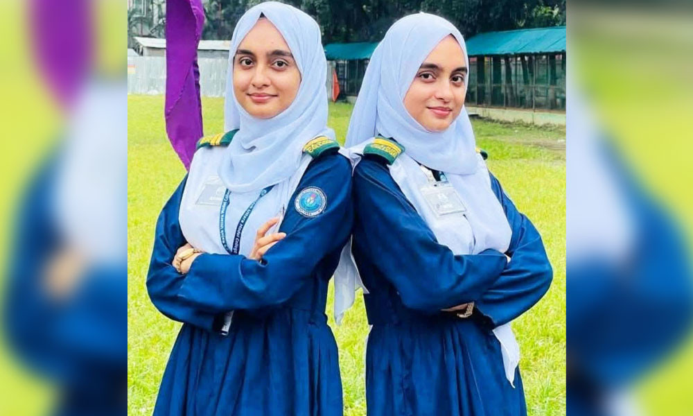 এইচএসসিতেও জিপিএ ৫ পেলেন যমজ দুই বোন