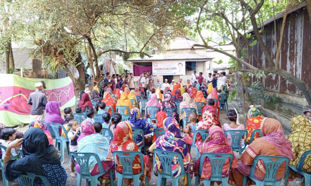 নারীর ক্ষমতায়ন নিশ্চিতে ধর্মপাশায় যুবদলের কেন্দ্রীয় নেতার উঠান বৈঠক