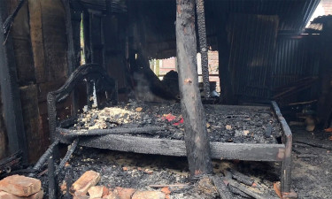 শীত নিবারণে রাখা কয়লা থেকে অগ্নিকাণ্ড, ঘুমন্ত বৃদ্ধার মৃত্যু