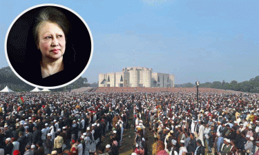 খালেদা জিয়ার জানাজায় লাখো মানুষের ঢল, তারেক রহমানের কৃতজ্ঞতা