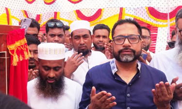 পিরোজপুরের নেছারাবাদে সেতু নির্মাণকাজের ভিত্তিপ্রস্তর স্থাপন