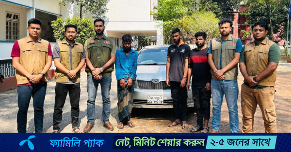 মৌলভীবাজারে চোরচক্রের ৩ সদস্য গ্রেপ্তার, চোরাই প্রাইভেট কার উদ্ধার