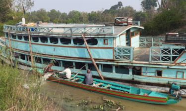 গাছের গুঁড়ির সঙ্গে লঞ্চের ধাক্কা, চালকের বুদ্ধিমত্তায় বাঁচল যাত্রীদের প্রাণ