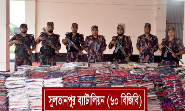 আখাউড়ায় কোটি টাকার ভারতীয় শাড়ি জব্দ