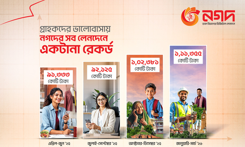 এক প্রান্তিকে নগদের সর্বোচ্চ লেনদেনের নতুন রেকর্ড